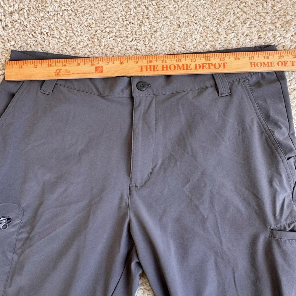 Columbia PFG Men's Gray Fishing Pants 38x32 Omni-Shade Omni-Wick Performance